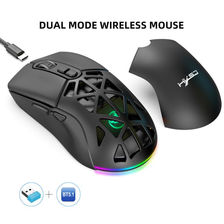 HXSJ T26 Dual Modes 2.4G BT5.1 Rechargeable Wireless Mouse