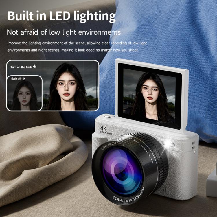 V5 64MP Retro Digital Camera 4K Recording 180 Flip Screen