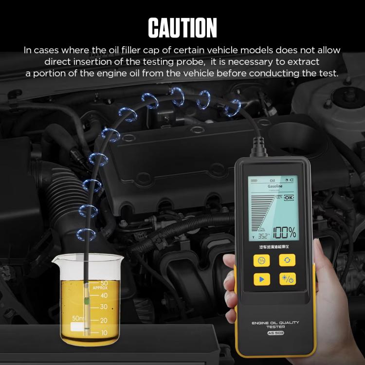 AUTOOL AS503 2.8 inch Backlit Display Car Engine Oil Tester Lubricating Oil Quality Analyzer