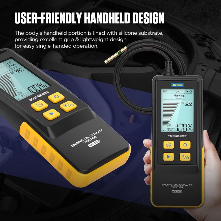AUTOOL AS503 2.8 inch Backlit Display Car Engine Oil Tester Lubricating Oil Quality Analyzer