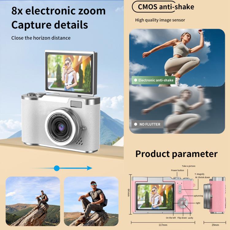 LK007 2.4 inch HD CCD Camera Retro Kids Camera