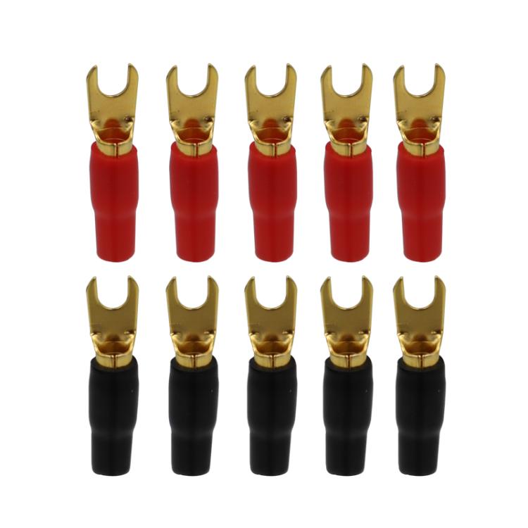 10 Pairs / Set 8GA Car Audio Modification Brass Terminal Crimp