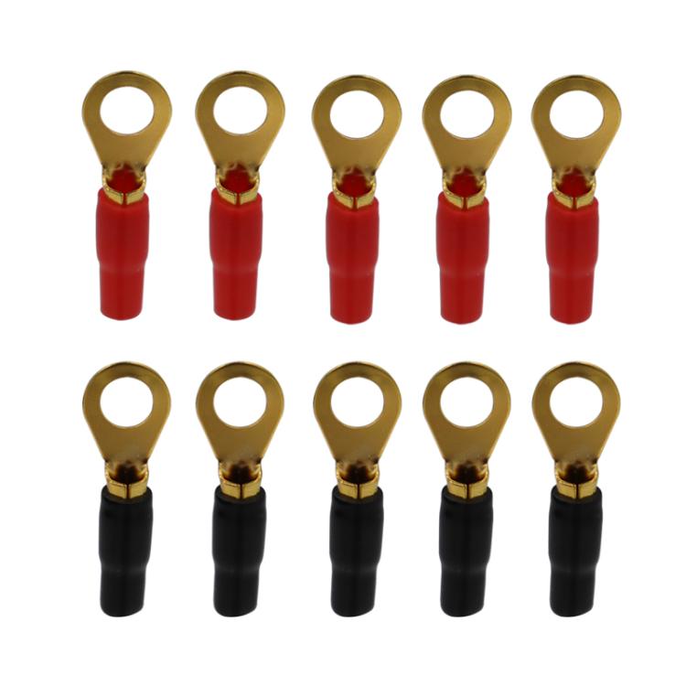 10 Pairs / Set 8GA Car Audio Modification Brass Terminal Crimp