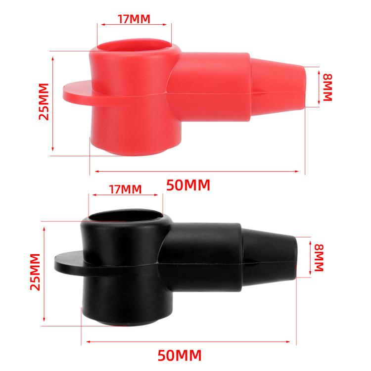 3 Pairs / Set Car Battery Pile Head PVC Protective Cover