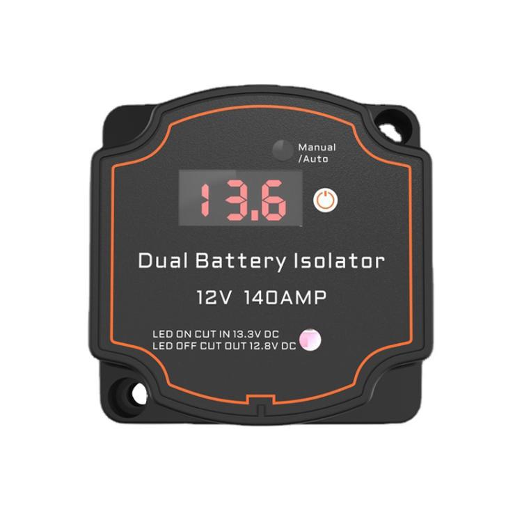 IP68 12V 140A Car Smart Dual Battery Isolation Controller with Digital Display Voltmeter