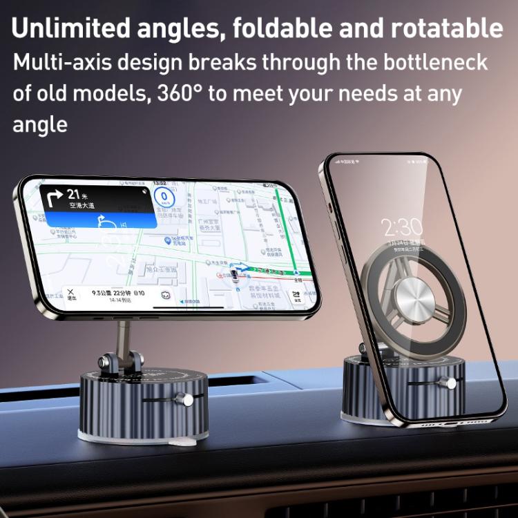 BDK102 Vacuum Adsorption Magnetic Folding Car Phone Holder