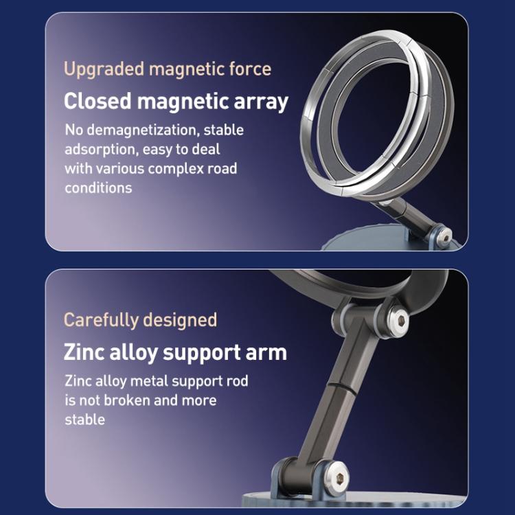 BDK104 Vacuum Adsorption Magnetic Folding Car Phone Holder