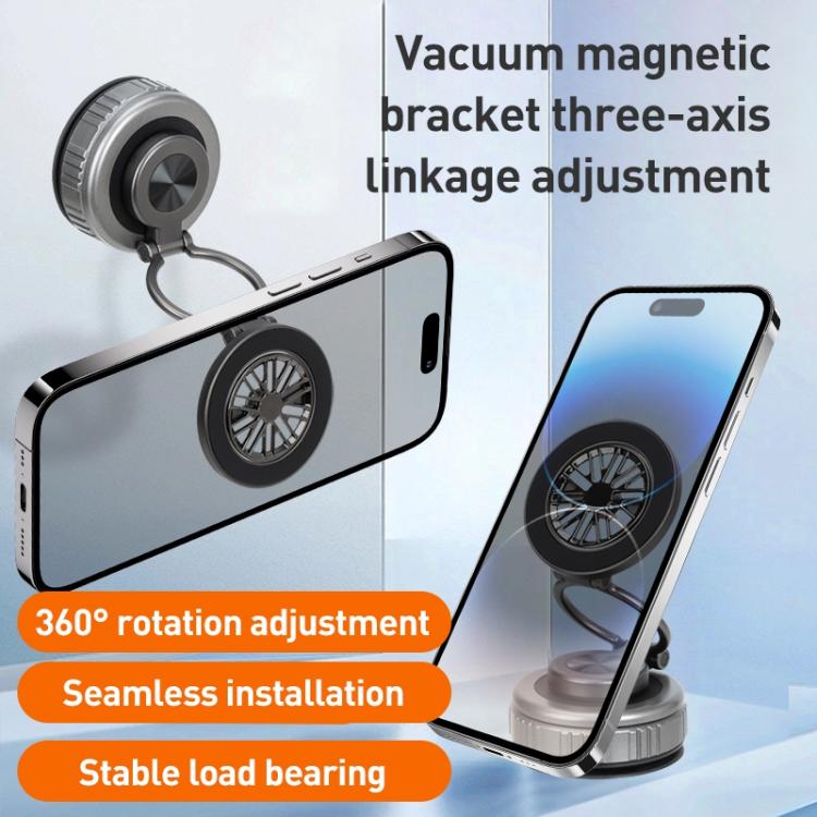 G511 Three-axis Folding Vacuum Adsorption Magnetic Car Phone Holder