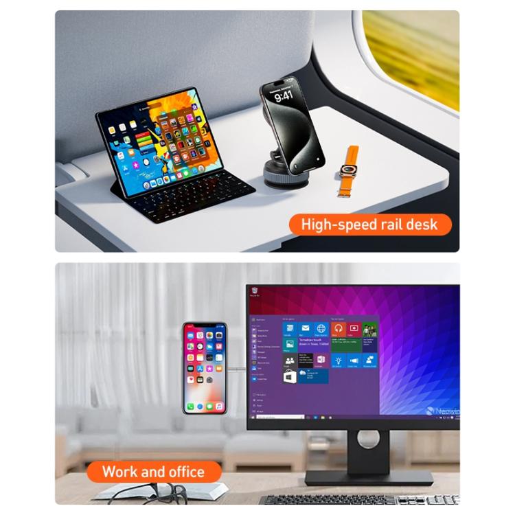 XZK104 2nd Generation Vacuum Adsorption Magnetic Folding Car Phone Holder