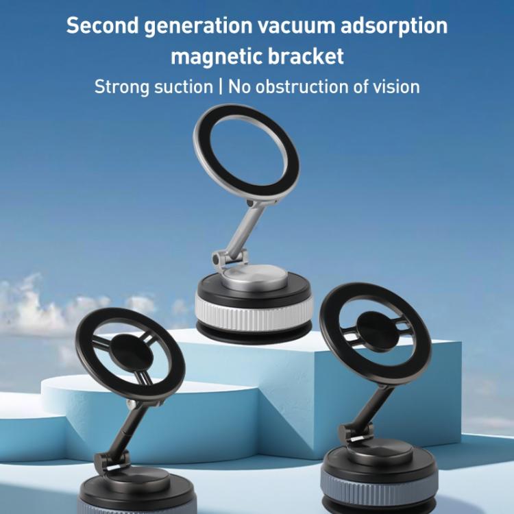 XZK104 2nd Generation Vacuum Adsorption Magnetic Folding Car Phone Holder