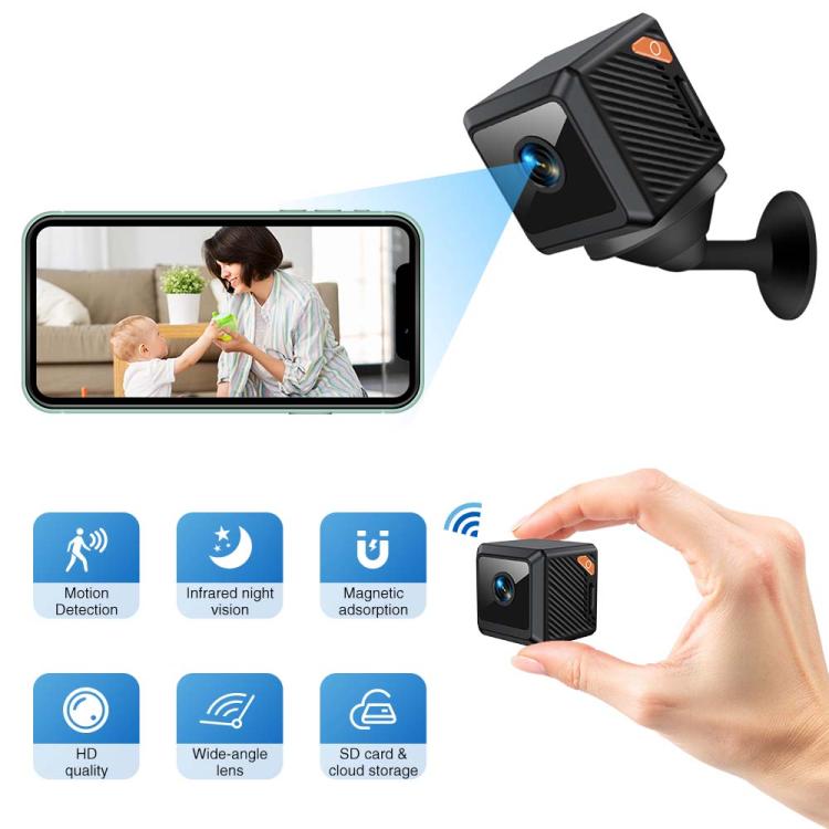 W02 HD Magnetic WiFi Smart Mini Camera Supports Motion Detection Infrared Night
