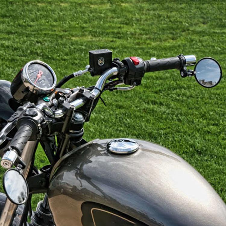 2pcs/Set Folding Motorcycle Handlebar Rearview Mirror Round Reversing Mirror