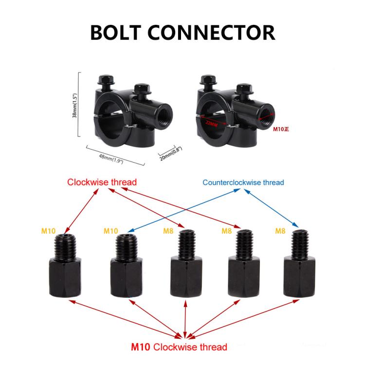 Universal ATV Round Foldable Rearview Mirror Reflective Mirror