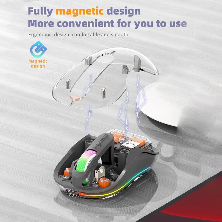 HXSJ M333 Three Modes Transparent Wireless Mouse