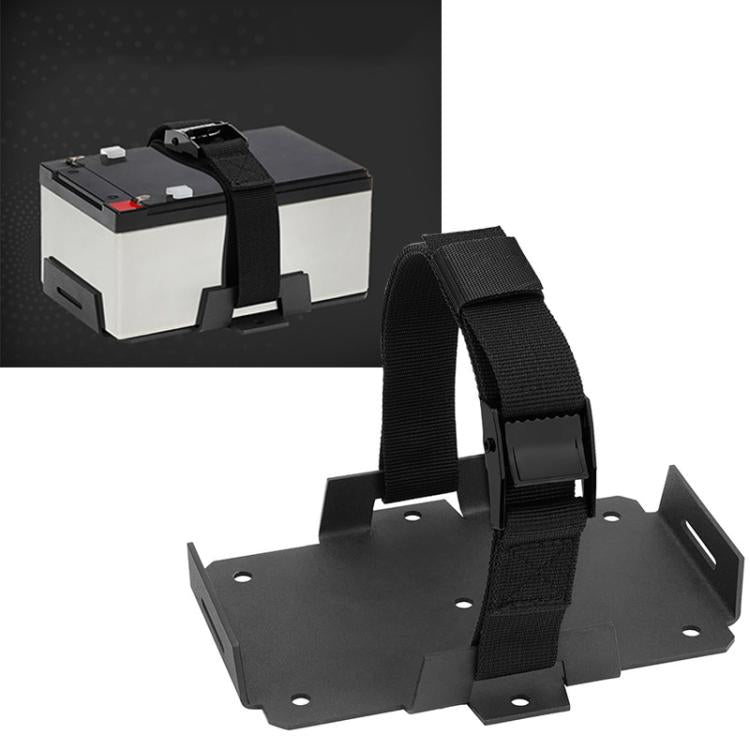 Aluminum Battery Tray Battery ?Fixed Bracket? for 12V/6V, 7-15AH Batteries with Adjustable Fixing Strap