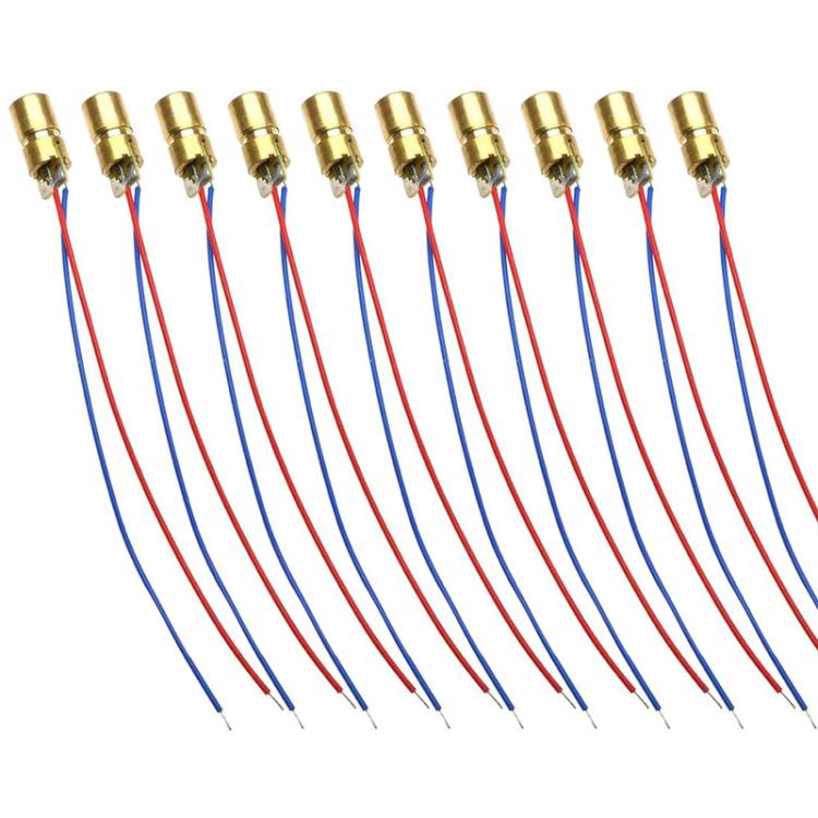 10pcs/Pack Adjustable Diode Laser Head Red Dot Laser Module