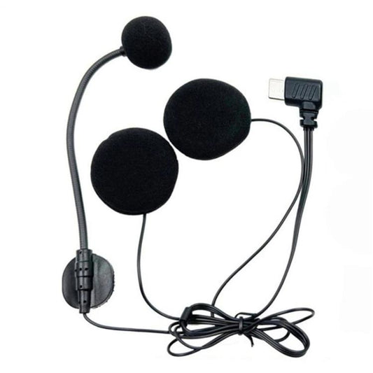 Type-C Elbow Motorcycle Half Helmet Intercom Headset Microphone