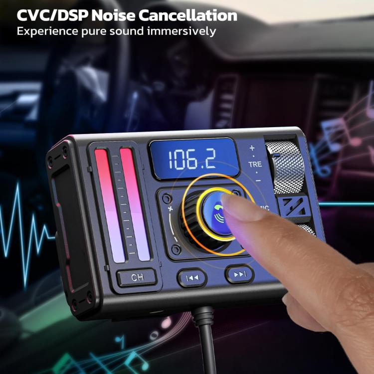 MT02 Car Bluetooth MP3 Player Bass AUX FM Transmitter Cigarette Lighter Charging