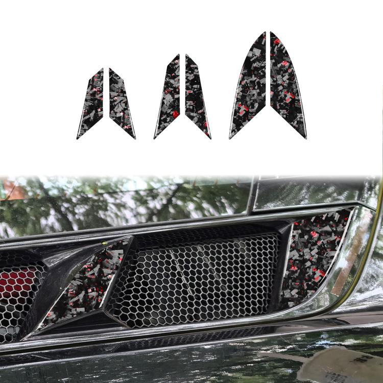 6pcs/Set Forged Gold Foil Carbon Fiber Car Engine Side Vents Decorative Sticker for Chevrolet Corvette C8 2020-, Left and Right Driver