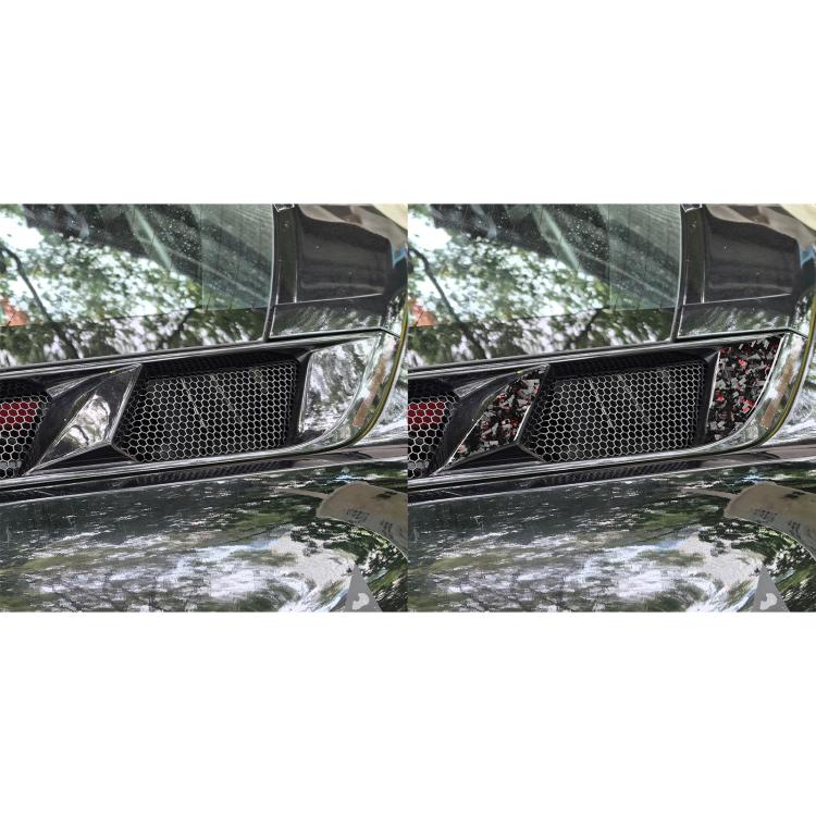 6pcs/Set Forged Gold Foil Carbon Fiber Car Engine Side Vents Decorative Sticker for Chevrolet Corvette C8 2020-, Left and Right Driver