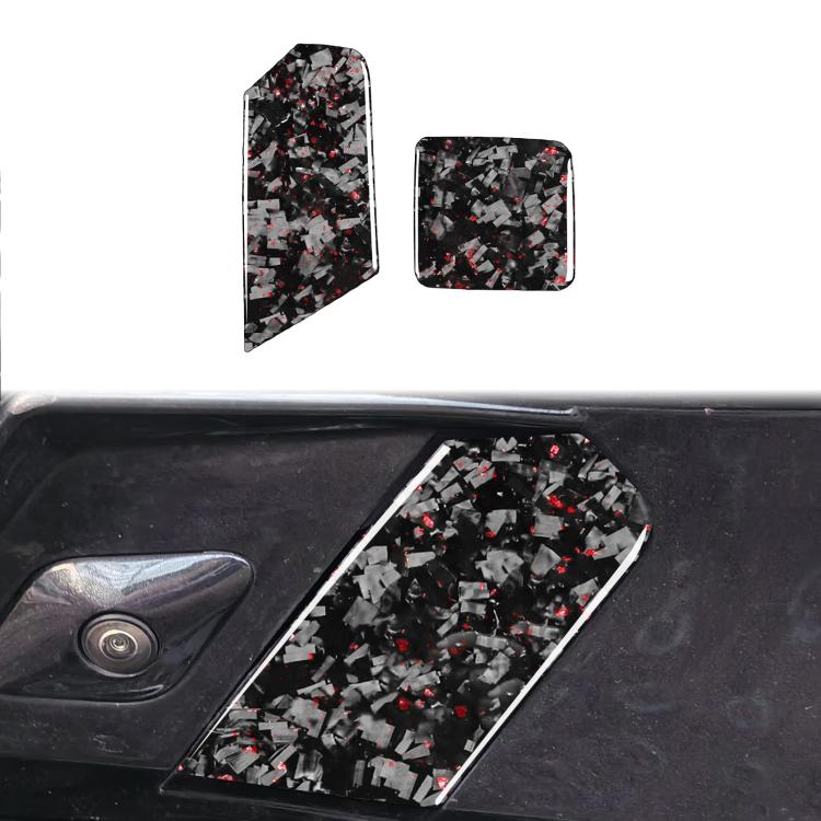 2pcs/Set Forged Gold Foil Carbon Fiber Car Trailer Hook Decorative Sticker for Chevrolet Corvette C8 2020-, Left and Right Driver