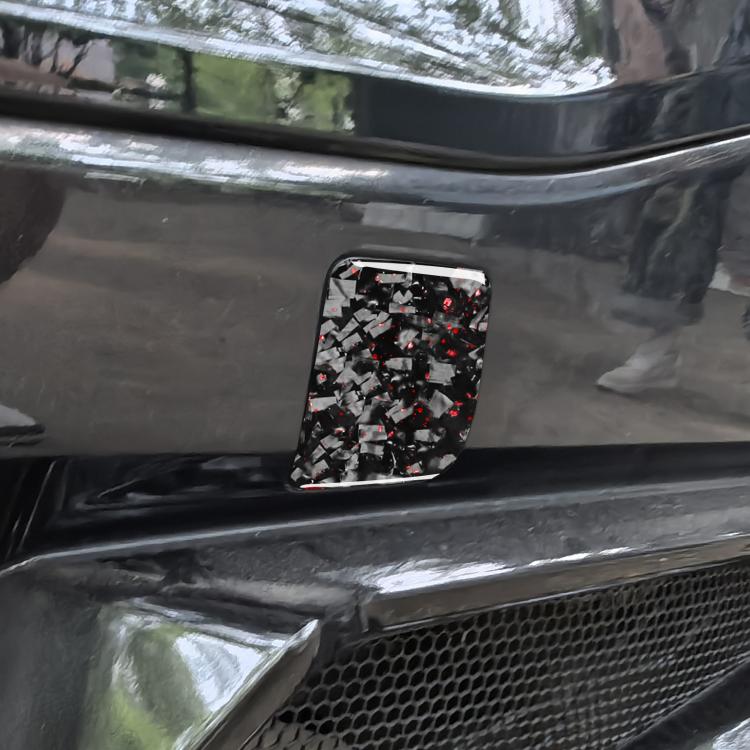 2pcs/Set Forged Gold Foil Carbon Fiber Car Trailer Hook Decorative Sticker for Chevrolet Corvette C8 2020-, Left and Right Driver