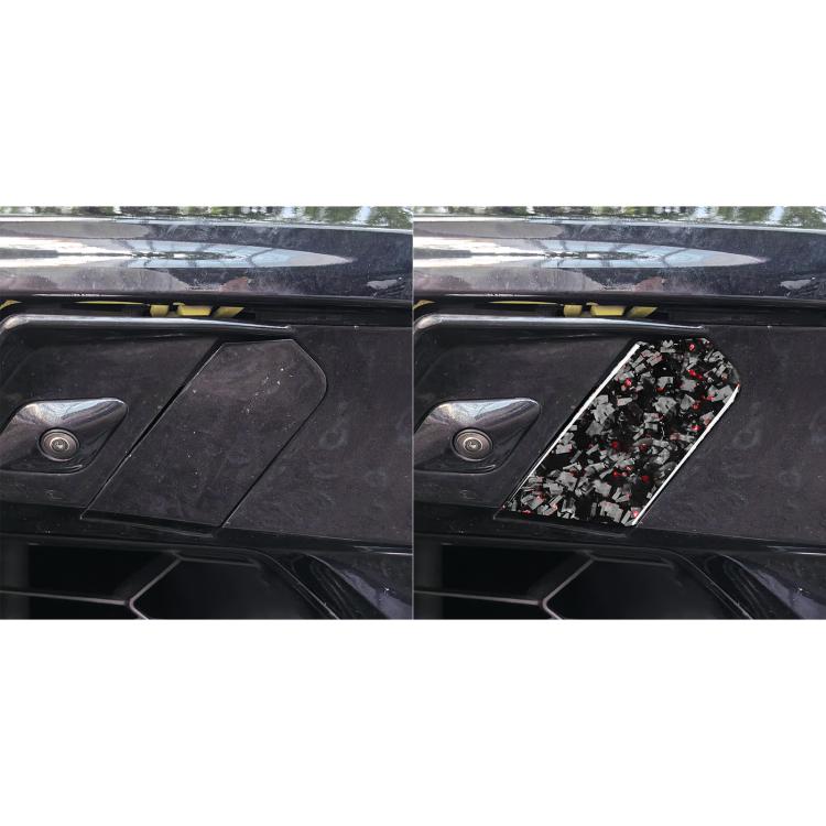 2pcs/Set Forged Gold Foil Carbon Fiber Car Trailer Hook Decorative Sticker for Chevrolet Corvette C8 2020-, Left and Right Driver