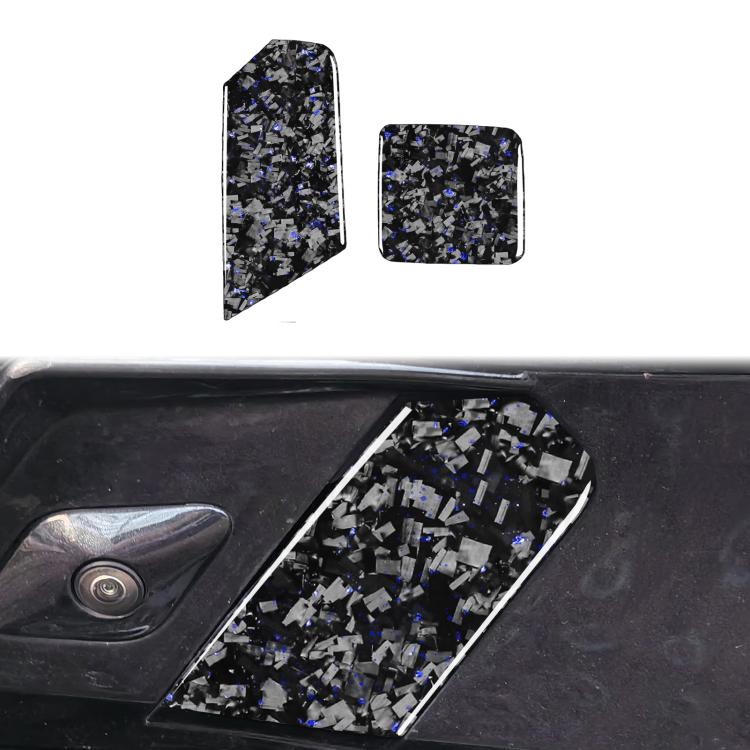 2pcs/Set Forged Gold Foil Carbon Fiber Car Trailer Hook Decorative Sticker for Chevrolet Corvette C8 2020-, Left and Right Driver