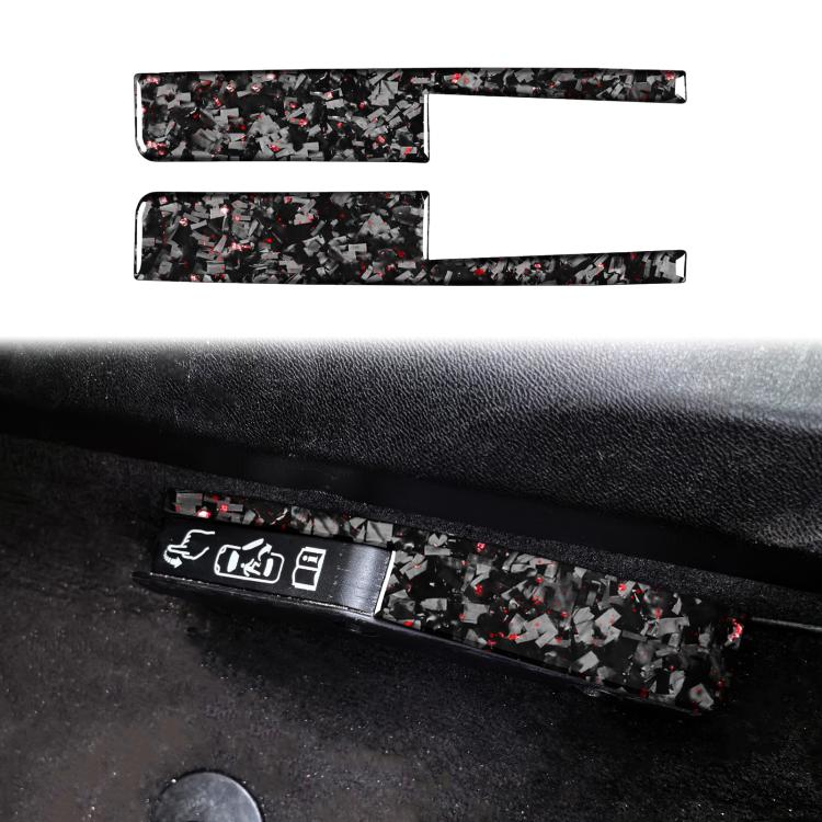 2pcs/Set Forged Gold Foil Carbon Fiber Car Door Lock Switch Decorative Sticker for Chevrolet Corvette C8 2020-, Left and Right Driver