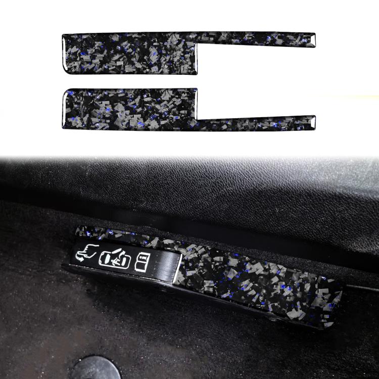 2pcs/Set Forged Gold Foil Carbon Fiber Car Door Lock Switch Decorative Sticker for Chevrolet Corvette C8 2020-, Left and Right Driver