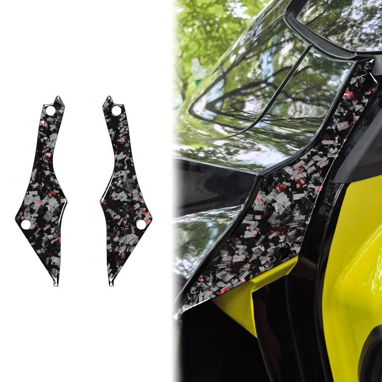 2pcs/Set Forged Gold Foil Carbon Fiber Car Rear Door Inside Frame Decorative Sticker for Chevrolet Corvette C8 2020-, Left and Right Driver