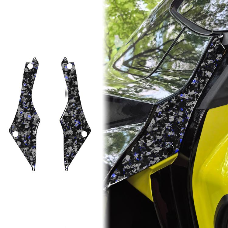 2pcs/Set Forged Gold Foil Carbon Fiber Car Rear Door Inside Frame Decorative Sticker for Chevrolet Corvette C8 2020-, Left and Right Driver