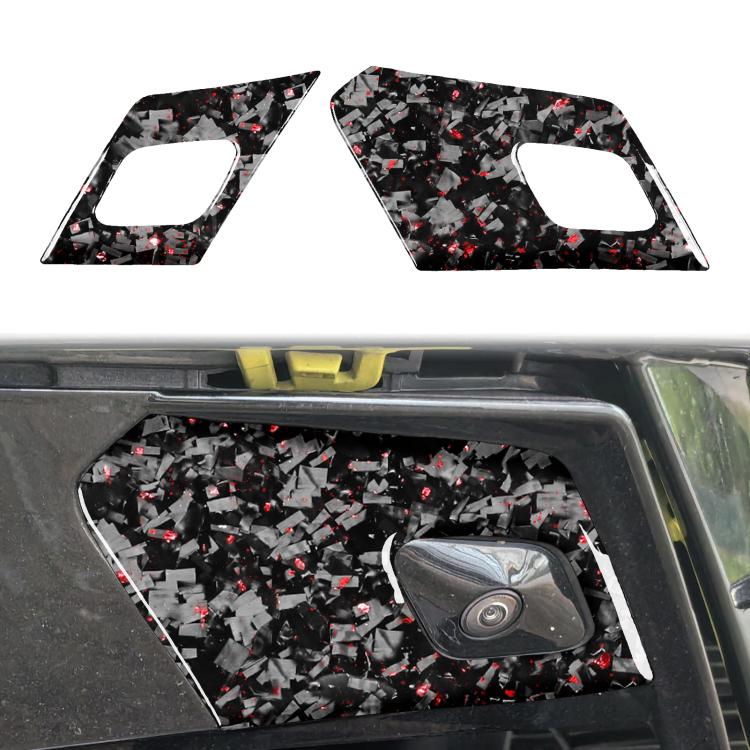 2pcs/Set Forged Gold Foil Carbon Fiber Car Door Radar Decorative Sticker for Chevrolet Corvette C8 2020-, Left and Right Driver