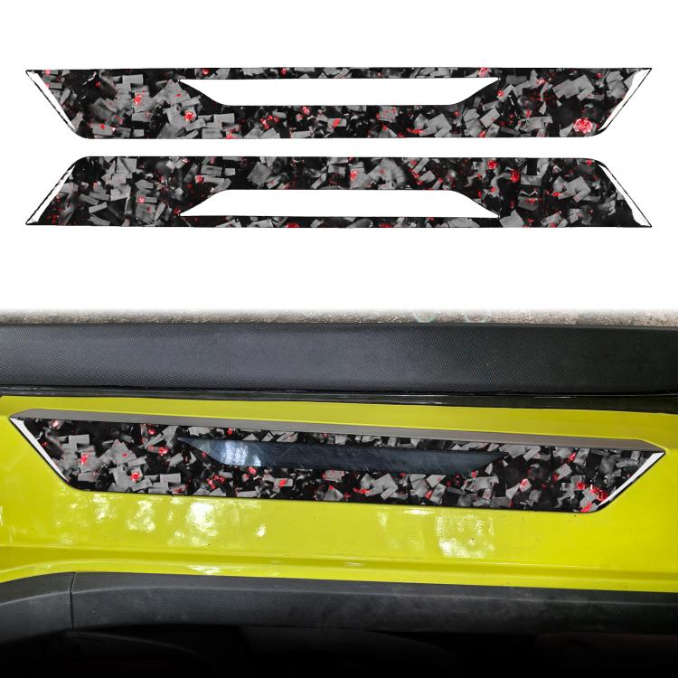 2pcs/Set Forged Gold Foil Carbon Fiber Car Threshold Decorative Sticker for Chevrolet Corvette C8 2020-, Left and Right Driver