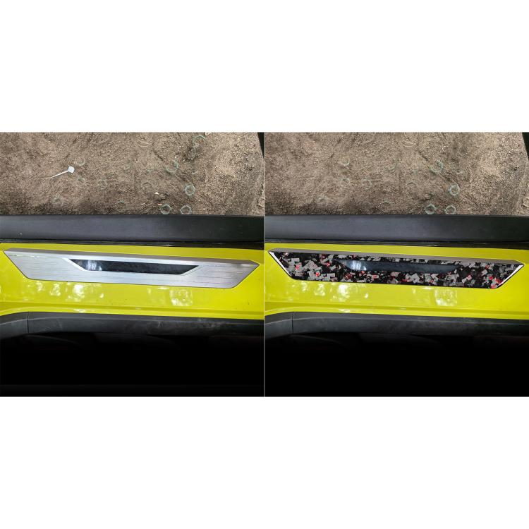 2pcs/Set Forged Gold Foil Carbon Fiber Car Threshold Decorative Sticker for Chevrolet Corvette C8 2020-, Left and Right Driver