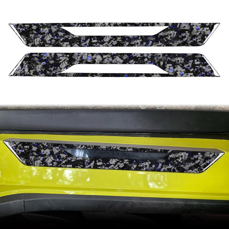 2pcs/Set Forged Gold Foil Carbon Fiber Car Threshold Decorative Sticker for Chevrolet Corvette C8 2020-, Left and Right Driver