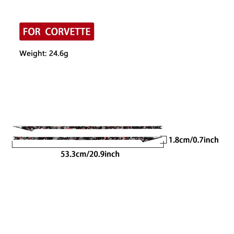 2pcs/Set Forged Gold Foil Carbon Fiber Car Taillight Decorative Sticker for Chevrolet Corvette C8 2020-, Left and Right Driver