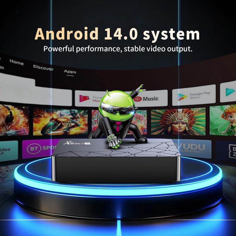 X88 mini 14 TV Android 14 Smart HD TV Box, RK3518 Quad-Core 64bit Cortex-A53