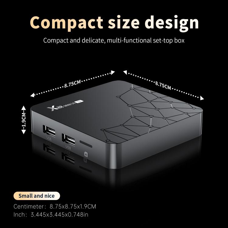X88 mini 14 TV Android 14 Smart HD TV Box, RK3518 Quad-Core 64bit Cortex-A53