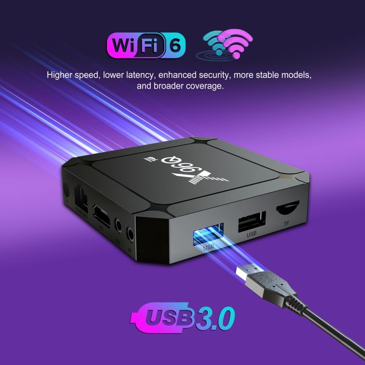 X96Q Android 14 Smart TV Box, RK3518 Quad-Core Cortex-A53