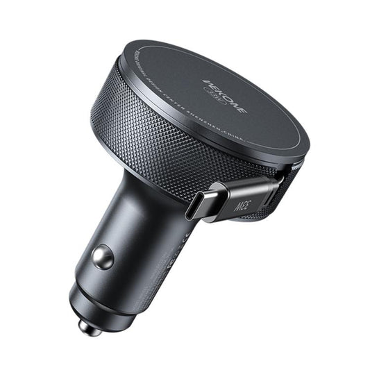 WK WP-C61 K-Captain Zinyao 33W Fast Car Charger with USB-C / Type-C Retractable Cable