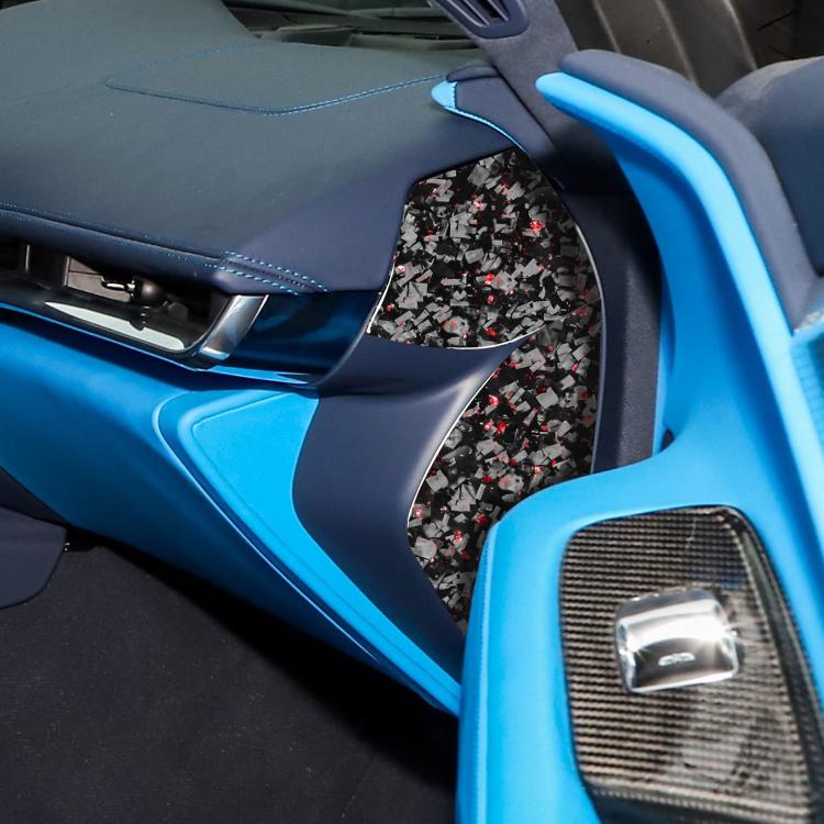 4pcs/Set Forged Gold Foil Carbon Fiber Car Front Slot Decorative Sticker for Chevrolet Corvette C8 2020-, Left and Right Driver