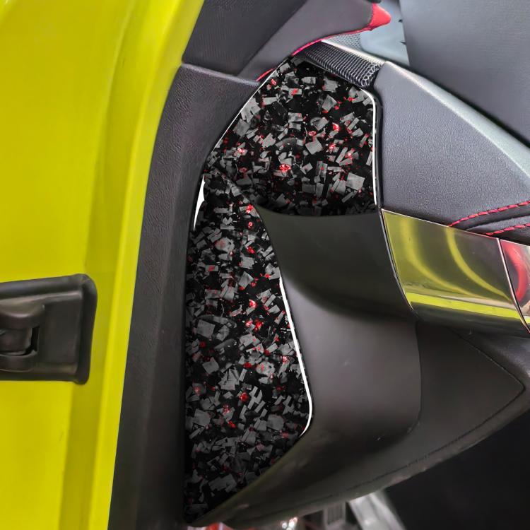 4pcs/Set Forged Gold Foil Carbon Fiber Car Front Slot Decorative Sticker for Chevrolet Corvette C8 2020-, Left and Right Driver