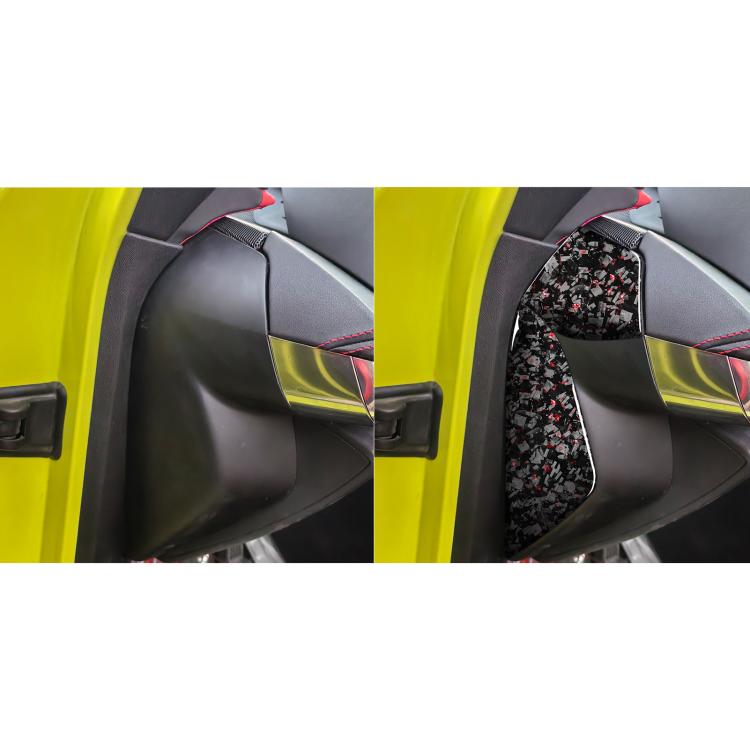 4pcs/Set Forged Gold Foil Carbon Fiber Car Front Slot Decorative Sticker for Chevrolet Corvette C8 2020-, Left and Right Driver