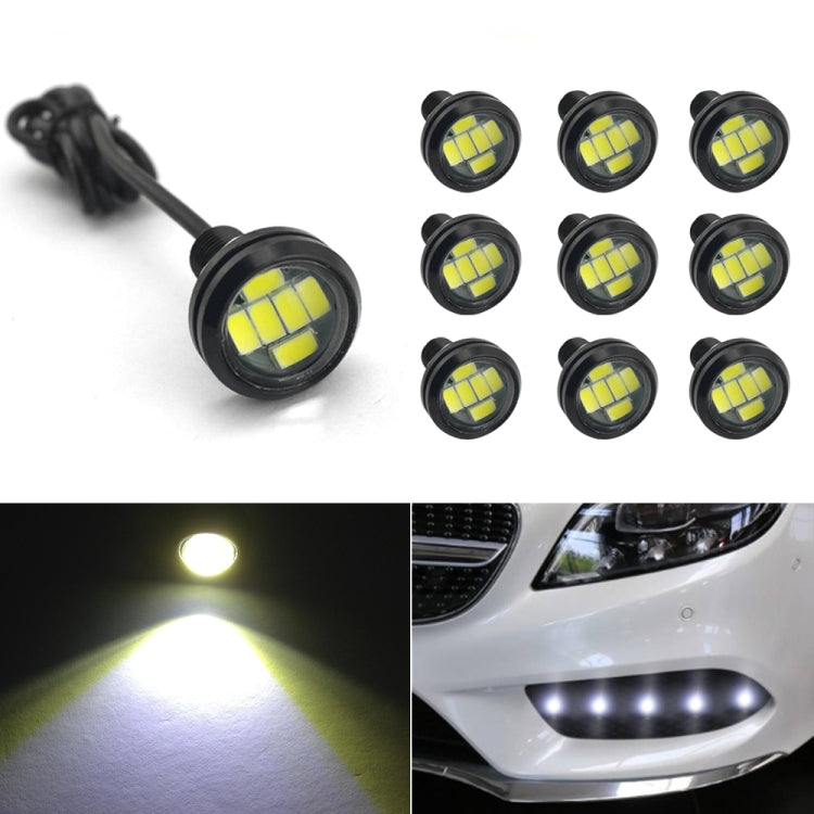 10 PCS 23mm 6LEDs SMD-5730 DC9-80V Motorcycle Eagle Eye Light
