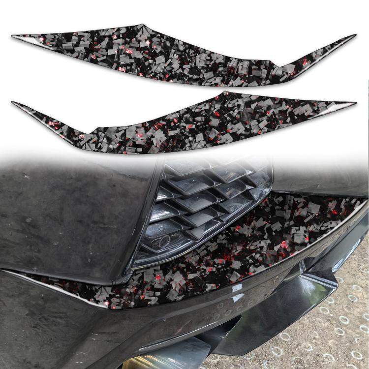 2pcs/Set Forged Gold Foil Carbon Fiber Car Rear Air Vent Decorative Sticker for Chevrolet Corvette C8 2020-, Left and Right Driver