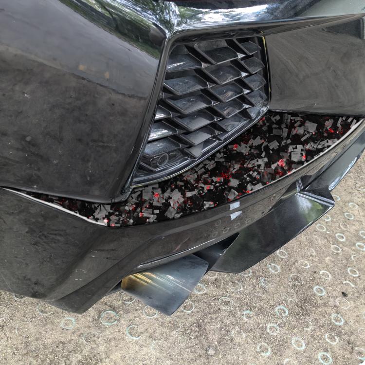 2pcs/Set Forged Gold Foil Carbon Fiber Car Rear Air Vent Decorative Sticker for Chevrolet Corvette C8 2020-, Left and Right Driver