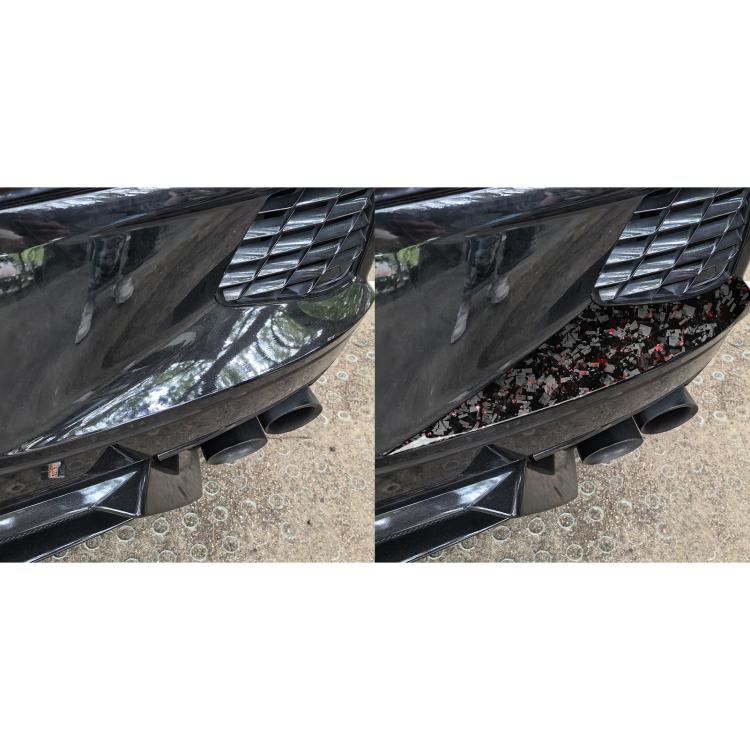 2pcs/Set Forged Gold Foil Carbon Fiber Car Rear Air Vent Decorative Sticker for Chevrolet Corvette C8 2020-, Left and Right Driver