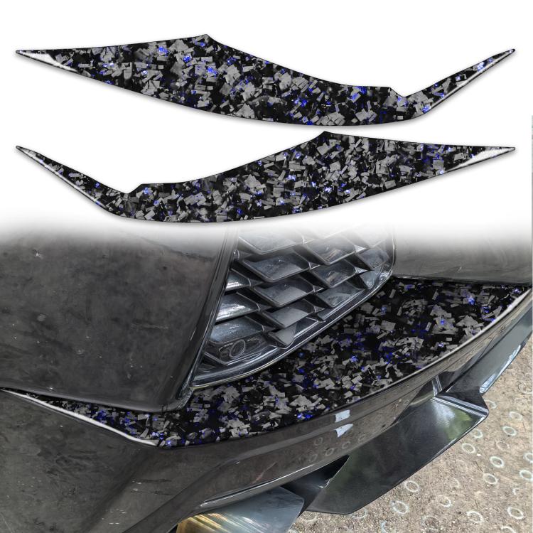 2pcs/Set Forged Gold Foil Carbon Fiber Car Rear Air Vent Decorative Sticker for Chevrolet Corvette C8 2020-, Left and Right Driver