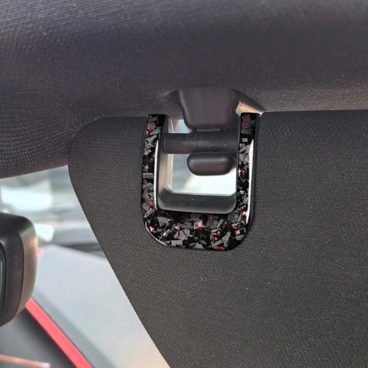 4pcs/Set Forged Gold Foil Carbon Fiber Car Sun Visor Decorative Sticker for Chevrolet Corvette C8 2020-, Left and Right Driver